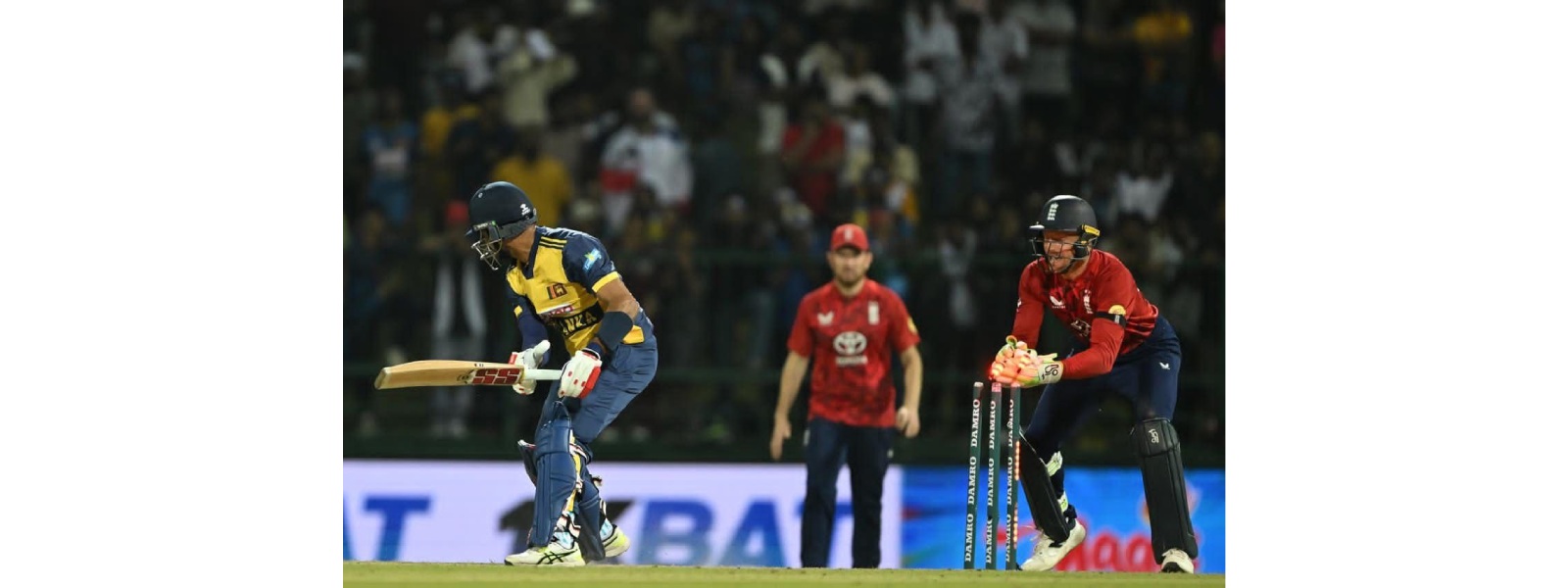 ශ්‍රීලංකාවට එරෙහි තරගයෙන් එංගලන්තයට ලකුණු 12ක ජයක්